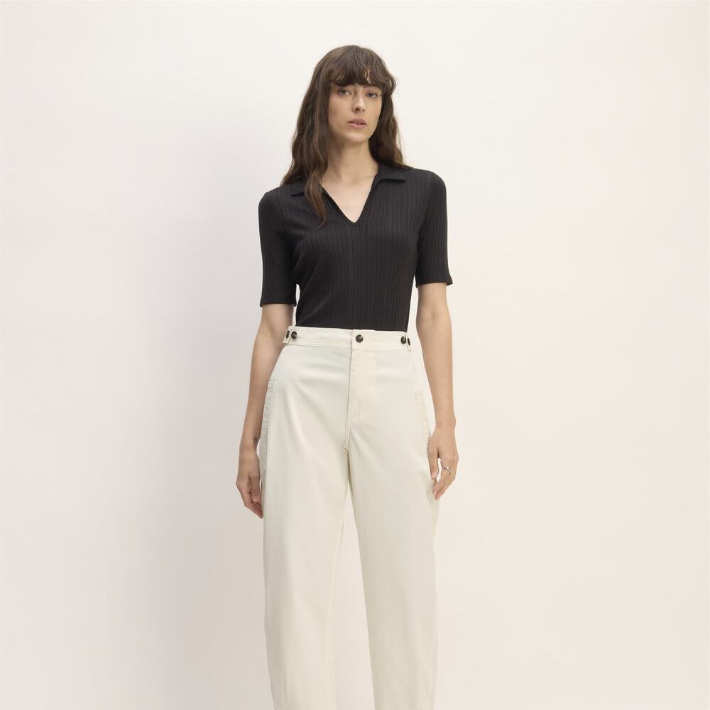 Everlane The Barrel Pant White Base - Size 2